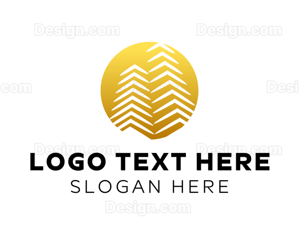 Gold Building Business Logo