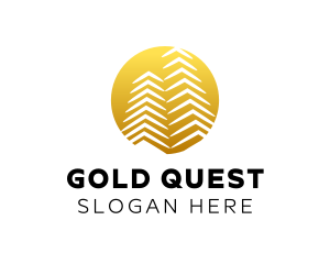 Gold Building Business logo design