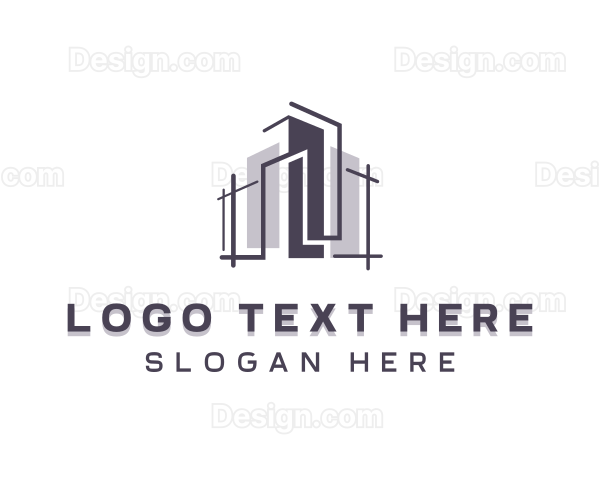 Building Structure Contractor Logo