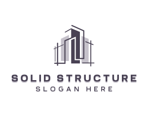 Building Structure Contractor logo design