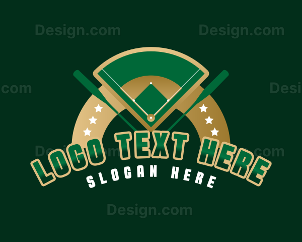 Baseball Bat Field Logo