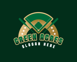 Baseball Bat Field logo design