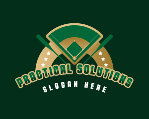 Baseball Bat Field logo design