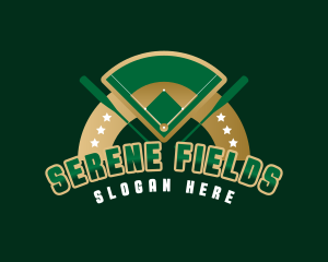 Baseball Bat Field logo design