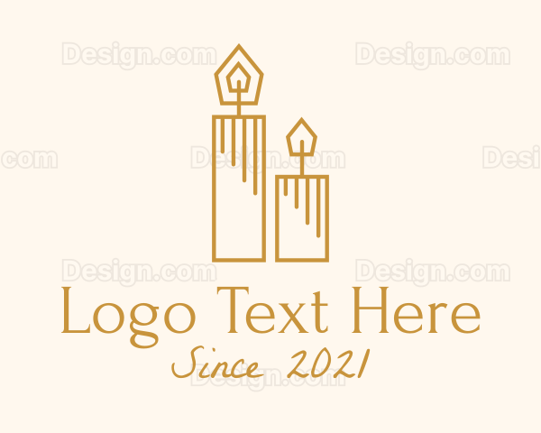 Gold Pillar Candle Logo