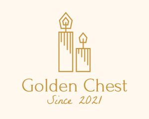 Gold Pillar Candle logo design