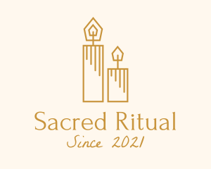 Gold Pillar Candle logo design