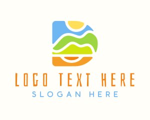 Landscape Letter D logo