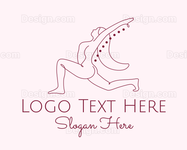 Pink Fitness Yoga Exercise Logo