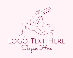 Pink Fitness Yoga Exercise   logo design