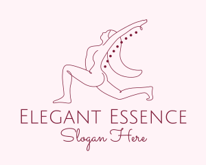 Pink Fitness Yoga Exercise   logo design