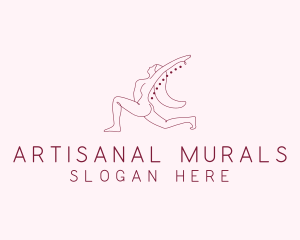 Pink Fitness Yoga Exercise   logo design