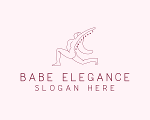 Pink Fitness Yoga Exercise   logo design