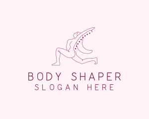 Pink Fitness Yoga Exercise   logo design