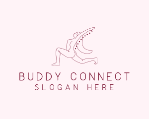 Pink Fitness Yoga Exercise   logo design