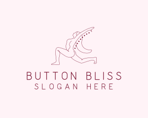 Pink Fitness Yoga Exercise   logo design