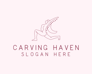 Pink Fitness Yoga Exercise   logo design