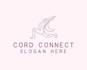 Pink Fitness Yoga Exercise   logo design