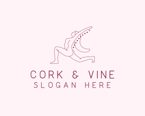 Pink Fitness Yoga Exercise   logo design