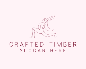 Pink Fitness Yoga Exercise   logo design