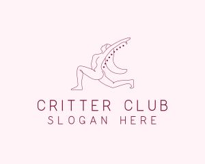 Pink Fitness Yoga Exercise   logo design