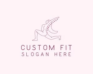 Pink Fitness Yoga Exercise   logo design