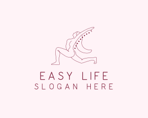 Pink Fitness Yoga Exercise   logo design