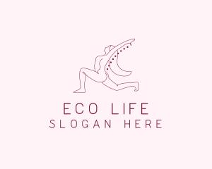 Pink Fitness Yoga Exercise   logo design