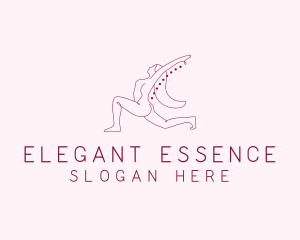 Pink Fitness Yoga Exercise   logo design