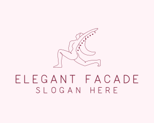 Pink Fitness Yoga Exercise   logo design