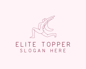 Pink Fitness Yoga Exercise   logo design