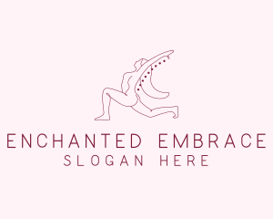 Pink Fitness Yoga Exercise   logo design