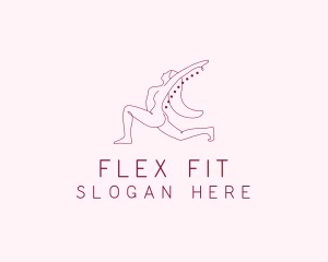 Pink Fitness Yoga Exercise   logo design