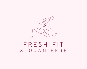 Pink Fitness Yoga Exercise   logo design