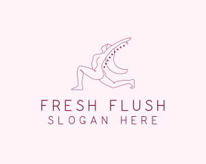 Pink Fitness Yoga Exercise   logo design