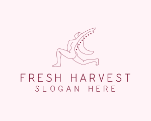 Pink Fitness Yoga Exercise   logo design