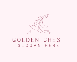 Pink Fitness Yoga Exercise   logo design