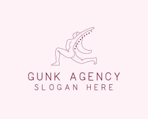 Pink Fitness Yoga Exercise   logo design