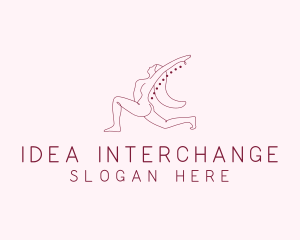 Pink Fitness Yoga Exercise   logo design