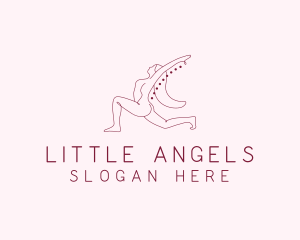 Pink Fitness Yoga Exercise   logo design