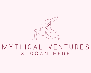 Pink Fitness Yoga Exercise   logo design