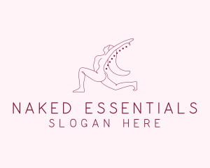 Pink Fitness Yoga Exercise   logo design