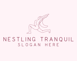 Pink Fitness Yoga Exercise   logo design