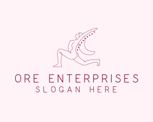 Pink Fitness Yoga Exercise   logo design