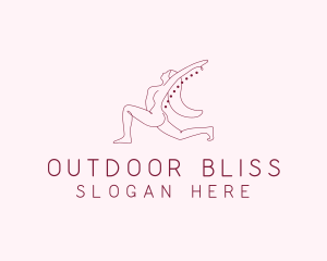 Pink Fitness Yoga Exercise   logo design