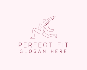 Pink Fitness Yoga Exercise   logo design