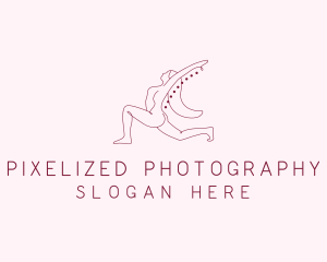 Pink Fitness Yoga Exercise   logo design