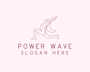 Pink Fitness Yoga Exercise   logo design