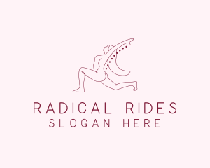 Pink Fitness Yoga Exercise   logo design