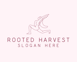 Pink Fitness Yoga Exercise   logo design